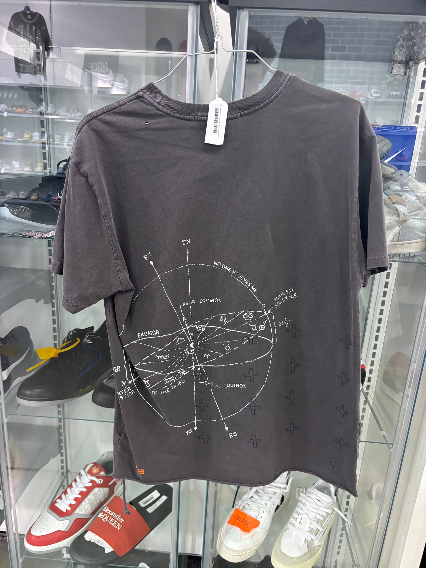 Preowned Ksubi Diagrams Biggie T-Shirt Faded Black