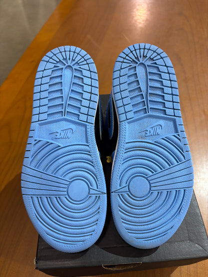 Preowned Air Jordan 1 Mid University Blue Black
