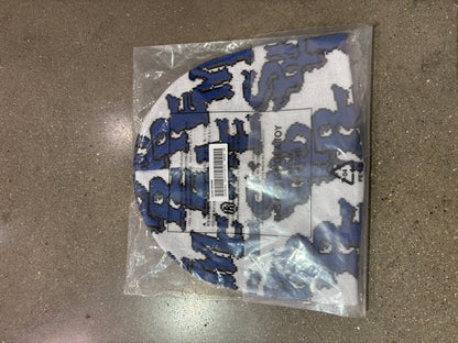 Supreme Slanted Gothic Outline Beanie White