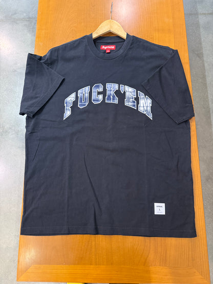 Supreme Fuck Em Plaid S/S Top Black