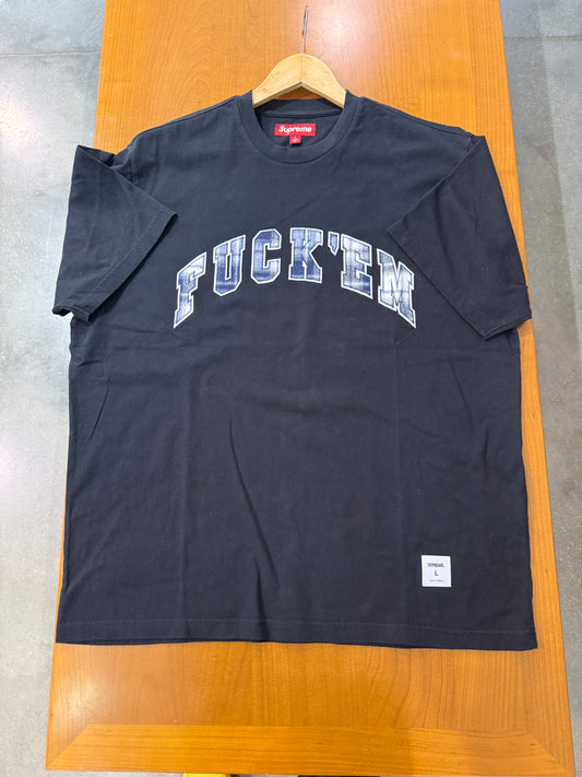 Supreme Fuck Em Plaid S/S Top Black
