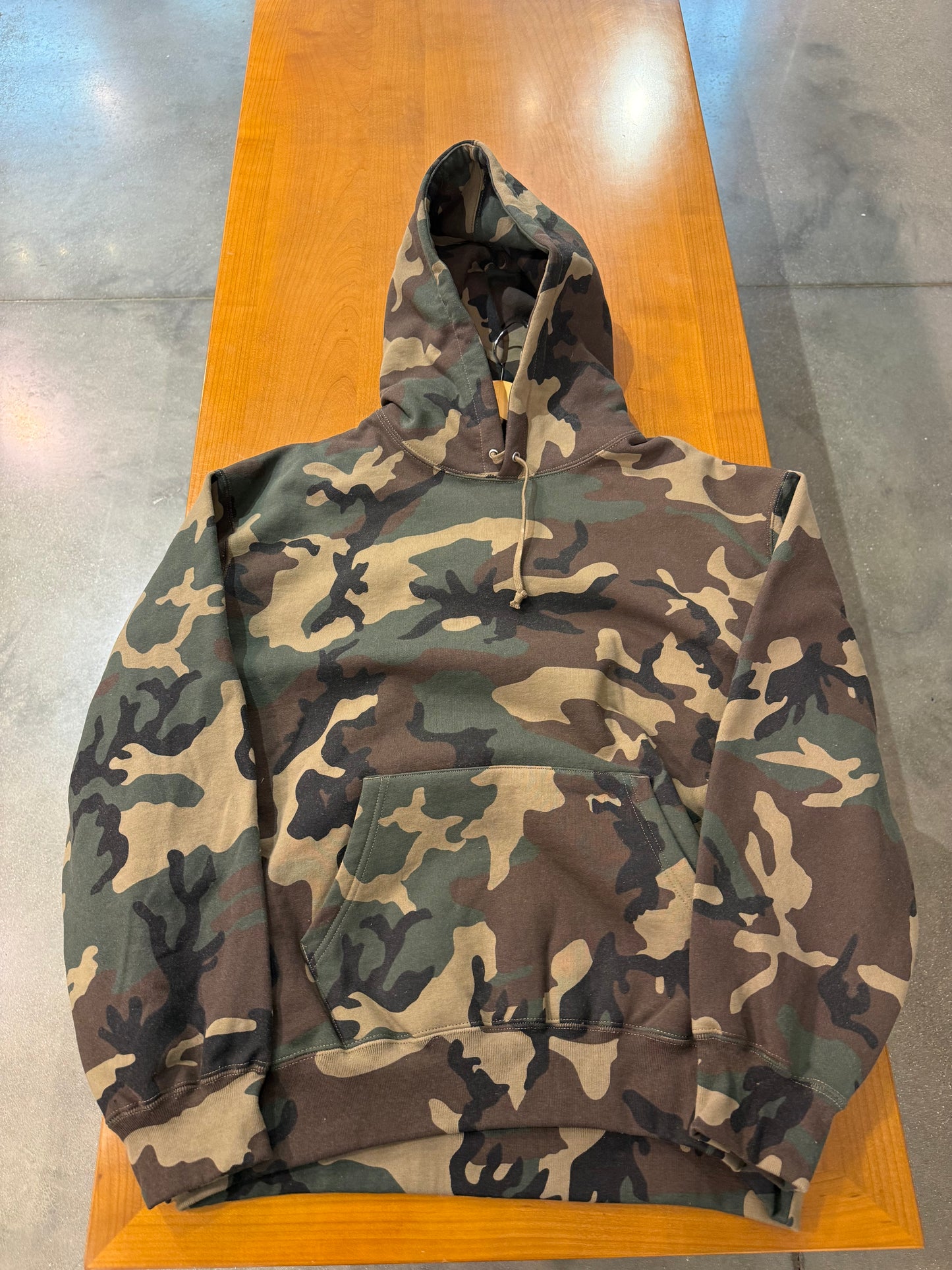 Supreme Satin Applique Hooded Sweatshirt Woodland Camo