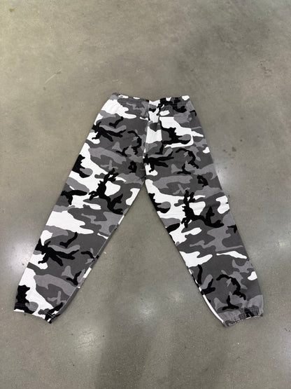 Supreme Satin Applique Sweatpants Snow Camo