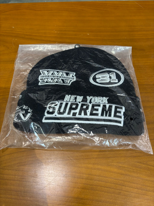 Supreme New Era Football Beanie Black