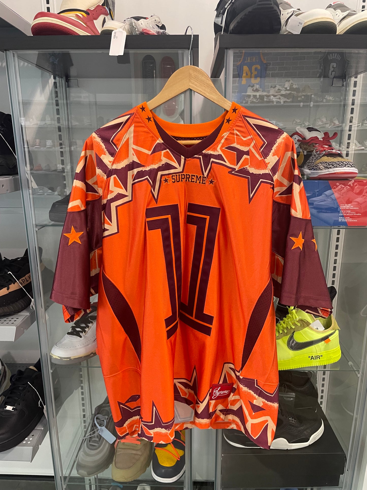 Preowned Supreme Football Jersey Orange