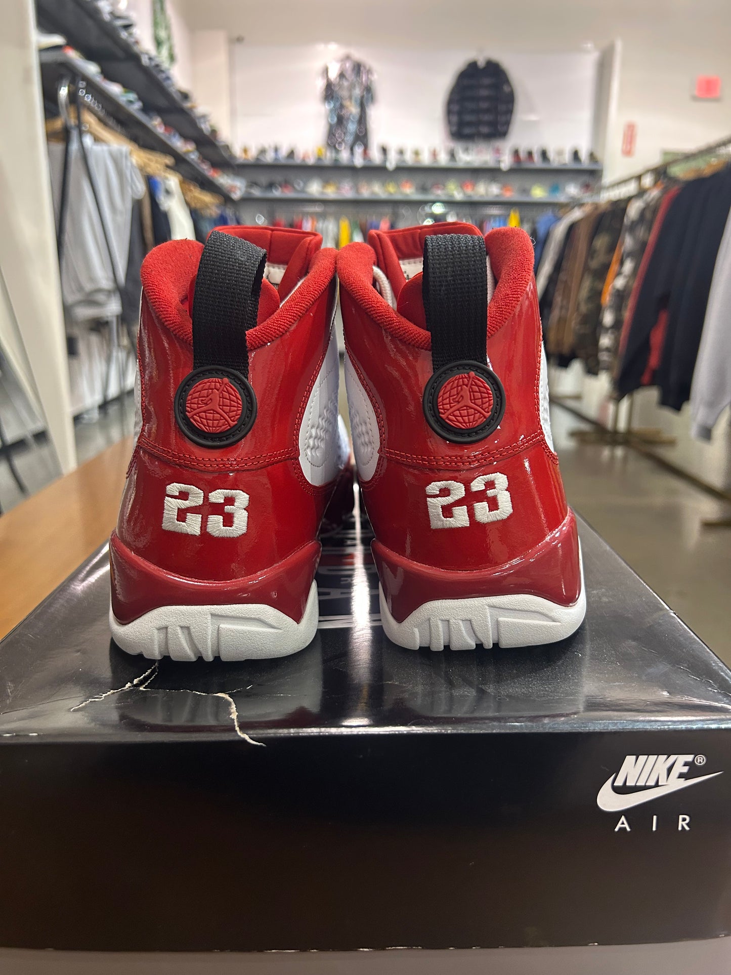 Preowned Air Jordan 9 Gym Red