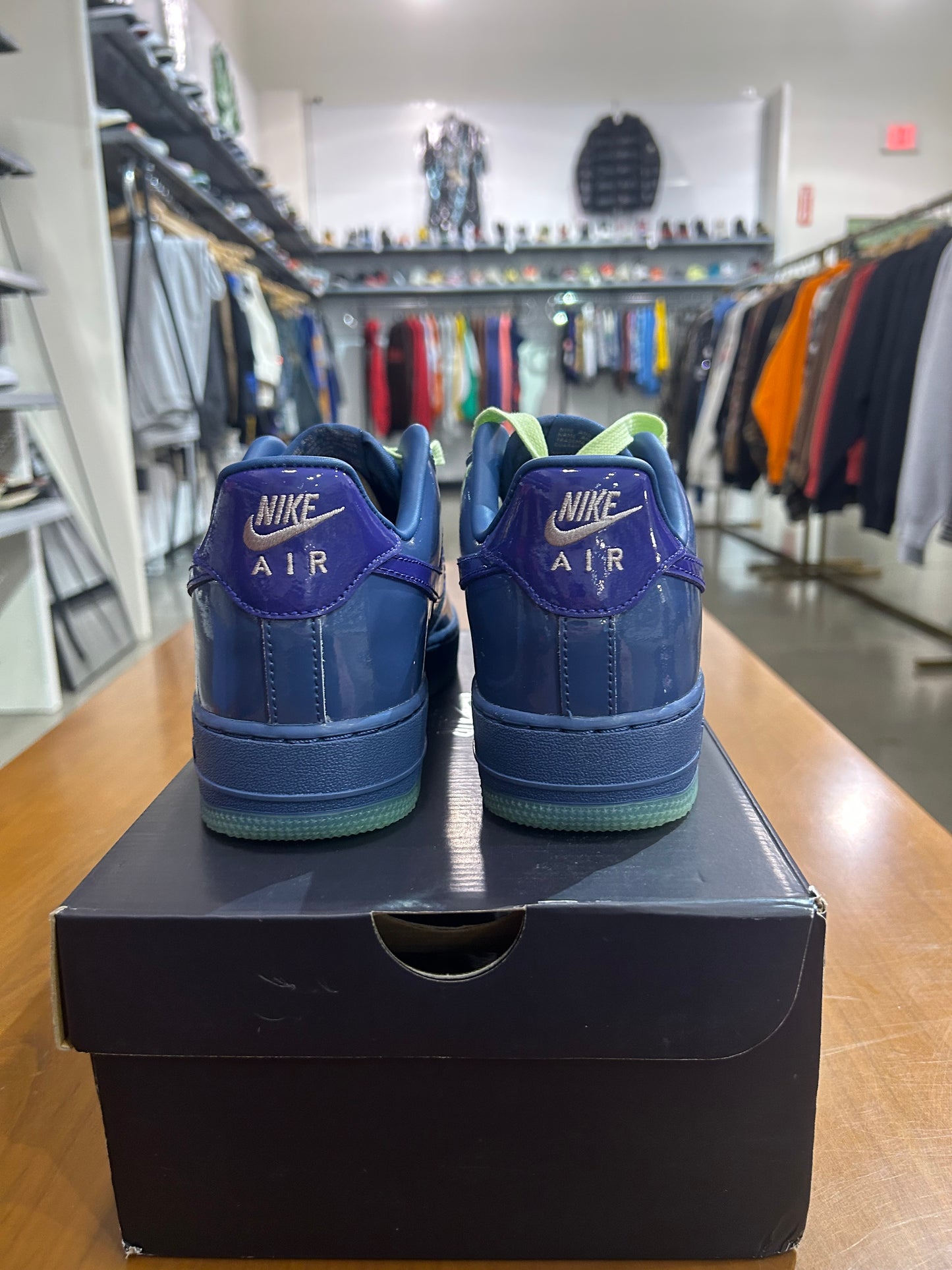 Nike Air Force 1 Patent Leather Mystic Navy Grape Ice