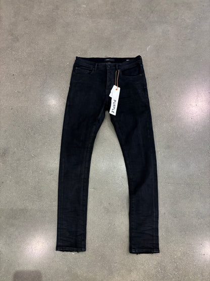 Preowned Purple Waxed Jeans Black