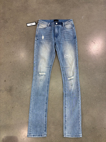 Preowned RTA Haze Triple Cross Bryant Denim Blue