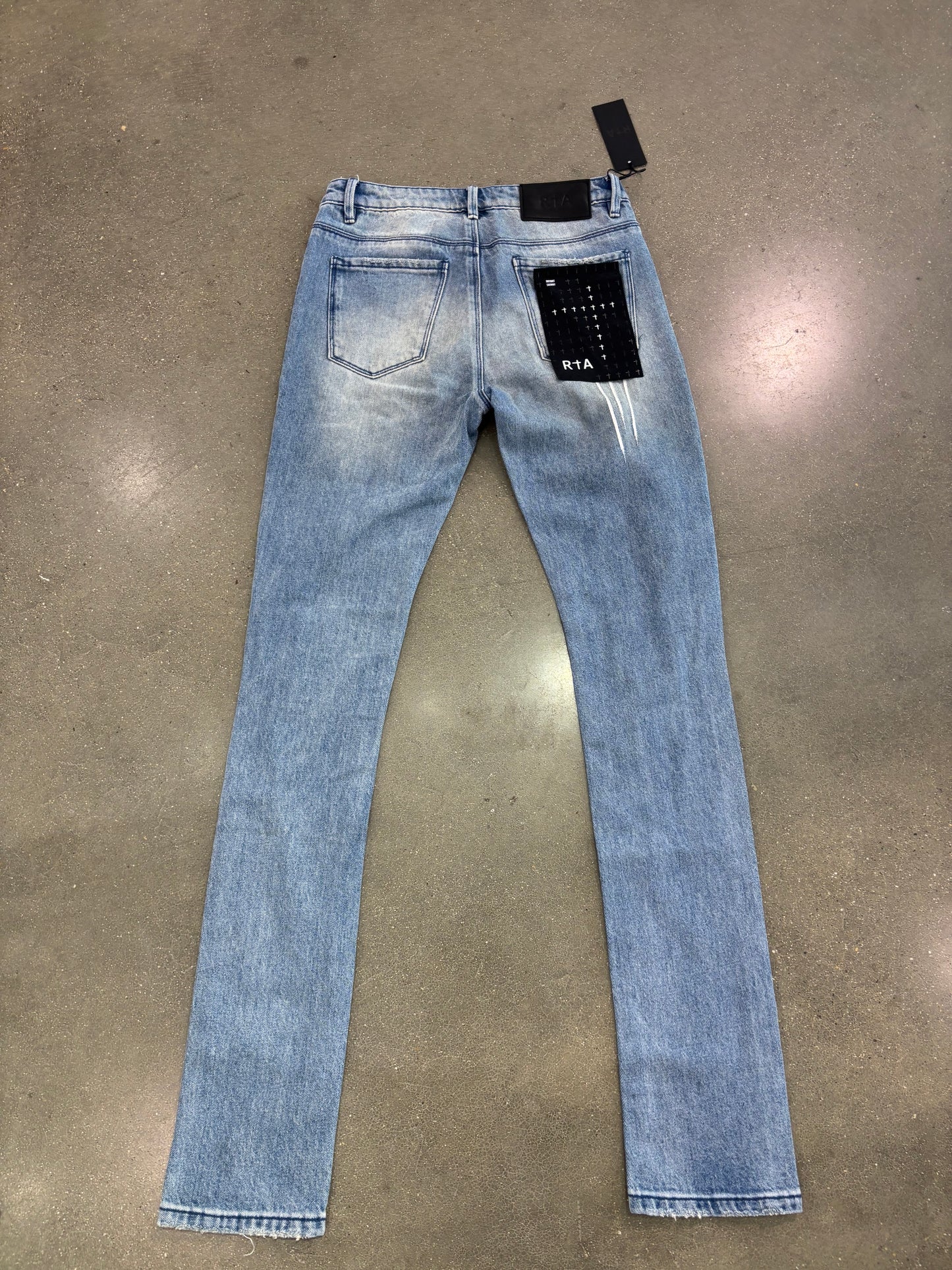 Preowned RTA Haze Triple Cross Bryant Denim Blue