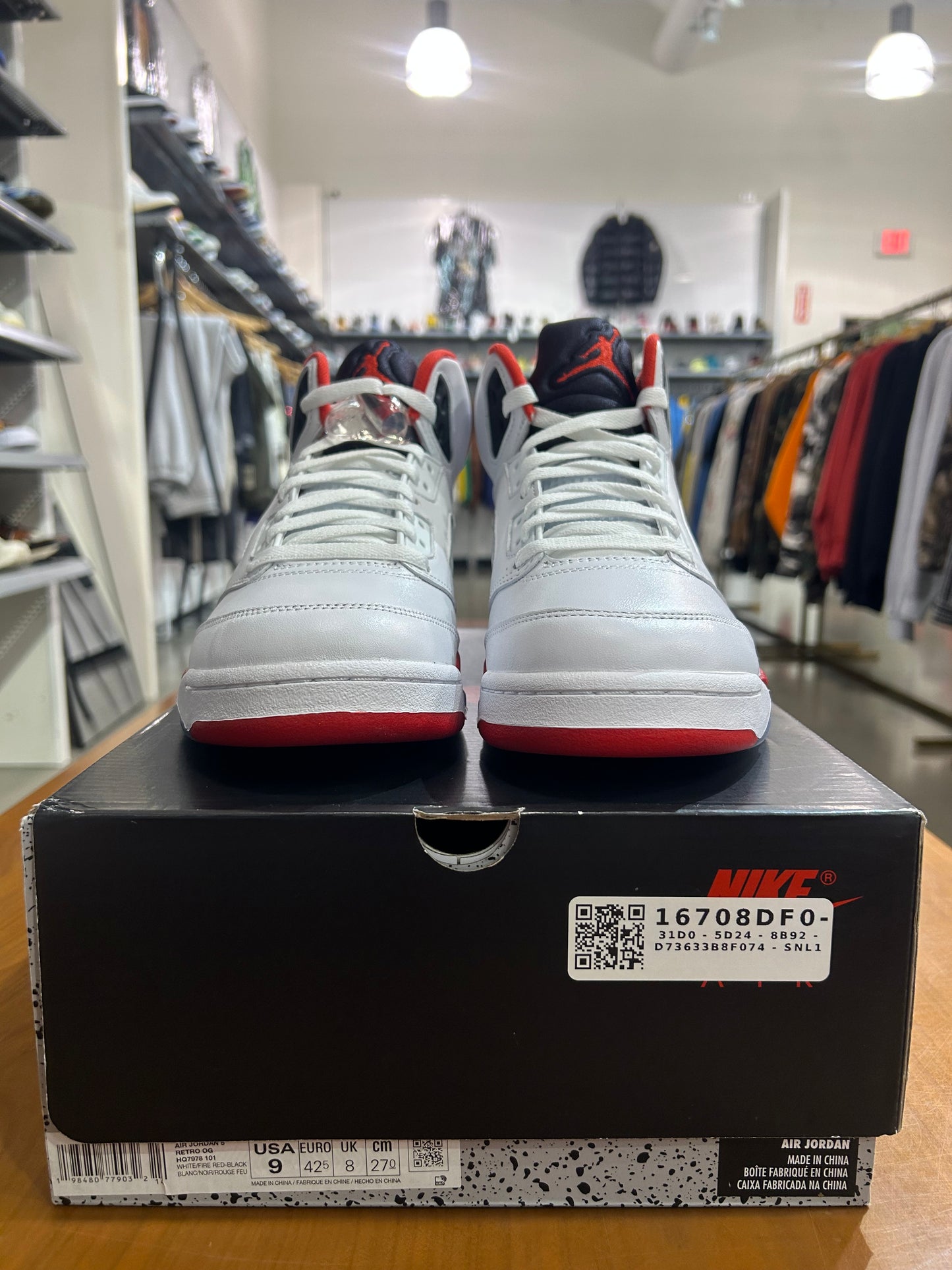 Air Jordan 5 Fire Red Black Tongue