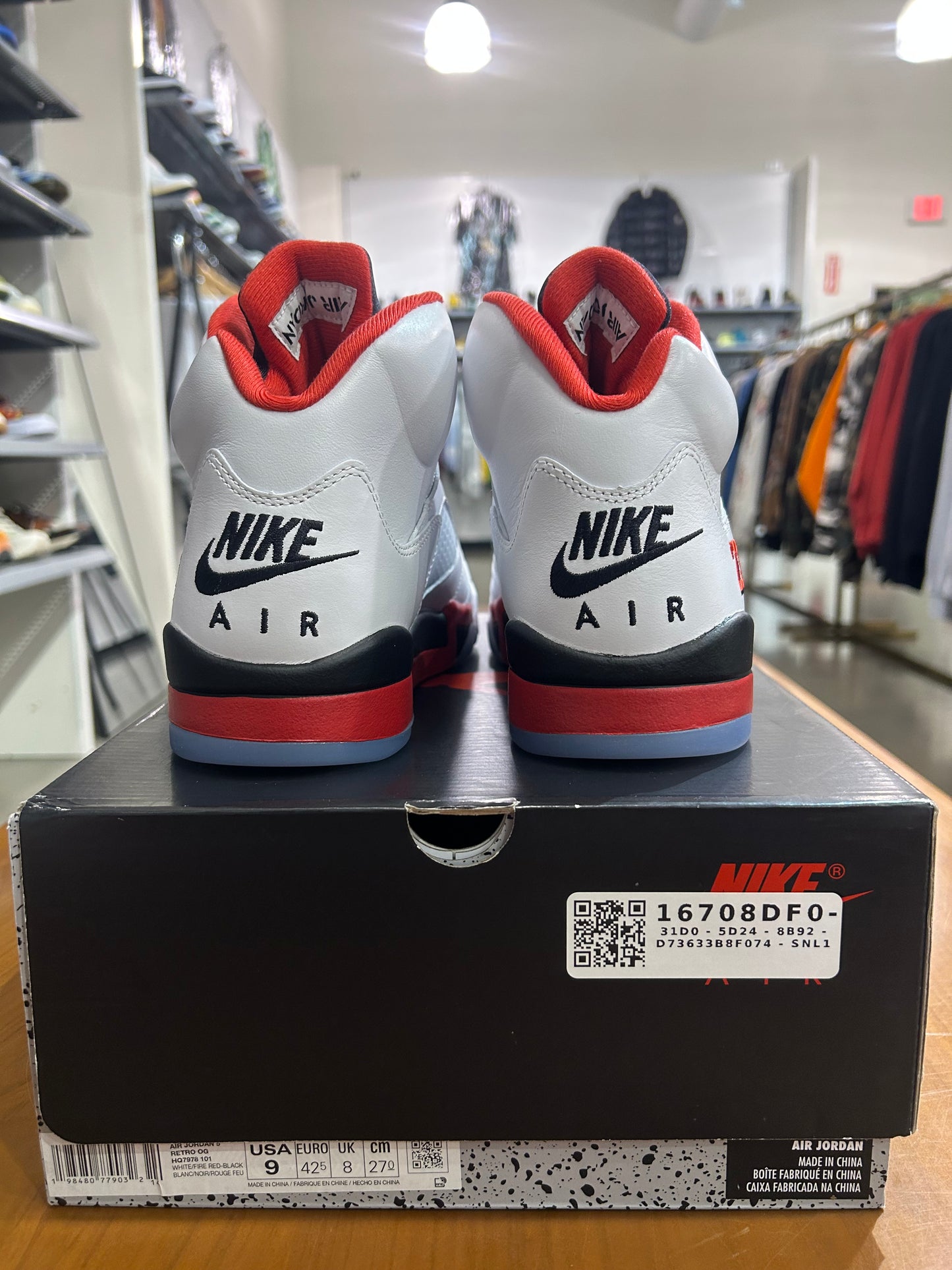 Air Jordan 5 Fire Red Black Tongue