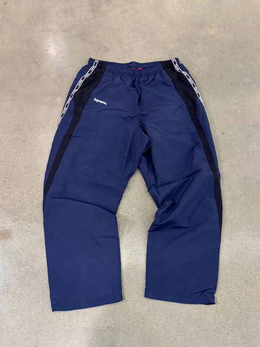 Supreme Logo Taping Track Pant Navy