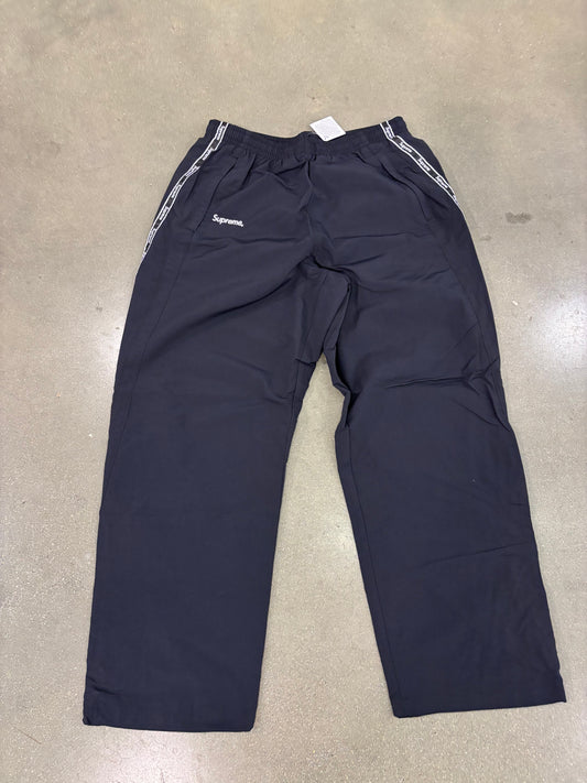 Supreme Logo Taping Track Pant Black