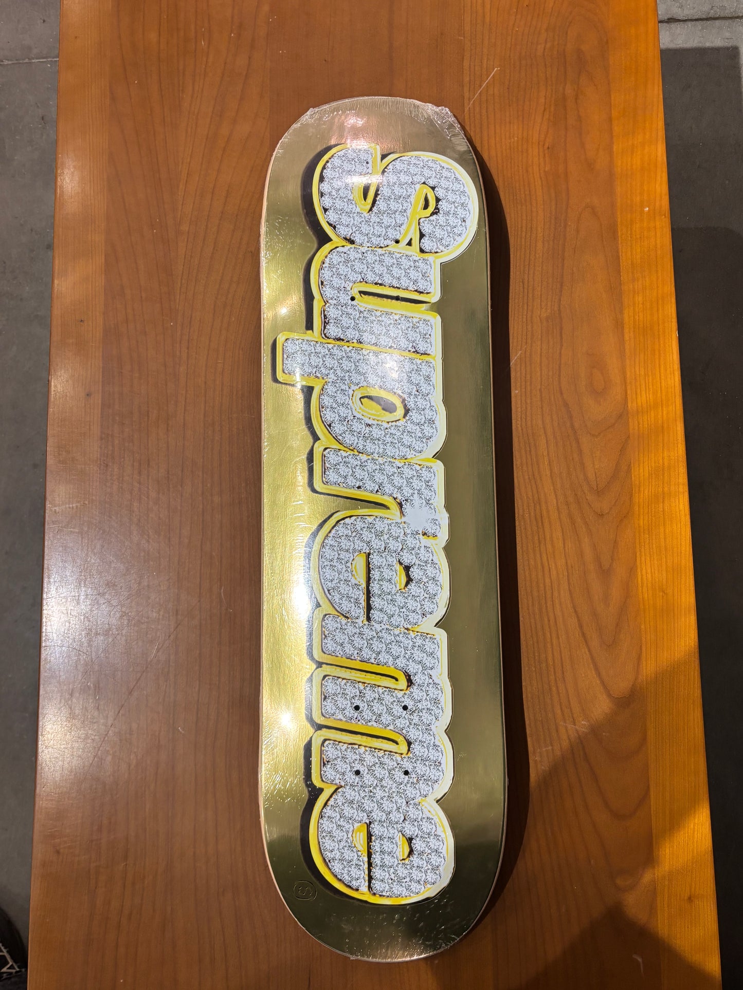 Supreme Bling Box Logo Skateboard Deck (SS22) Gold