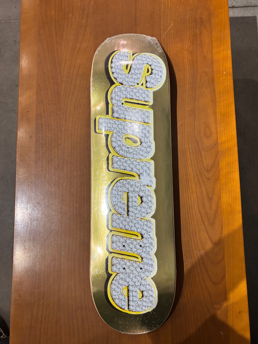 Supreme Bling Box Logo Skateboard Deck (SS22) Gold