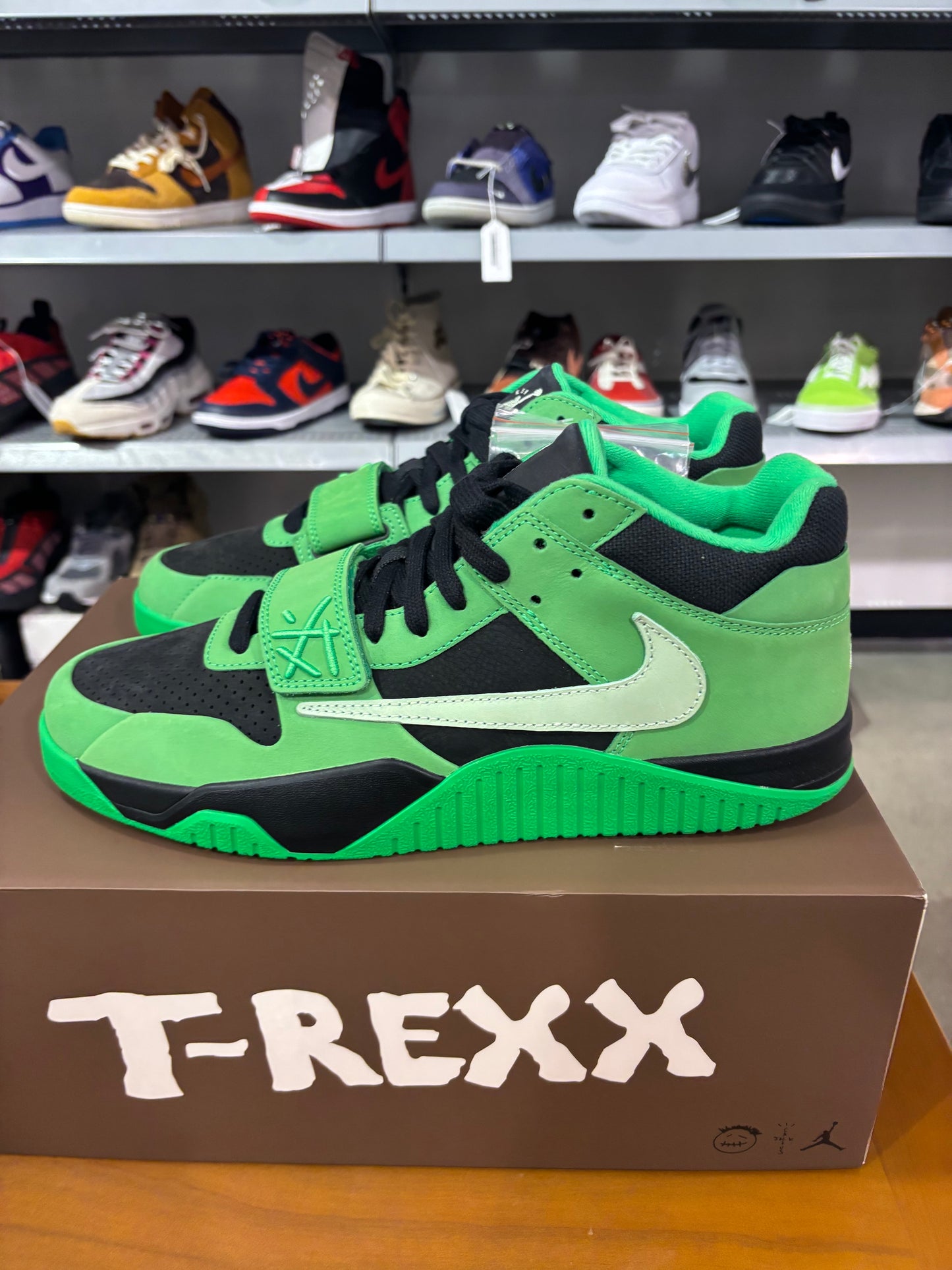 Travis Scott Jordan CJ1T-Rexx Travis Scott Green Spark
