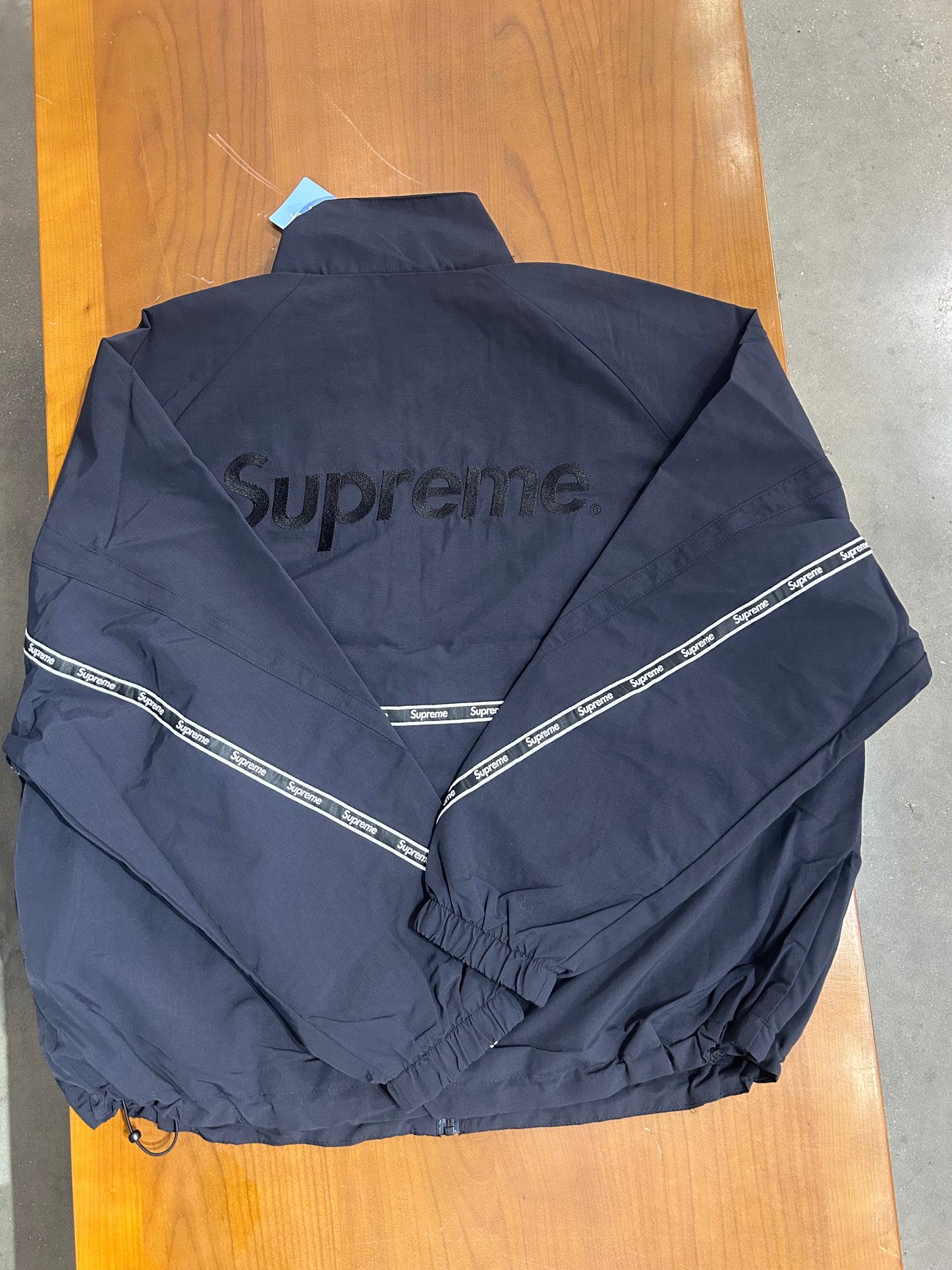 Supreme Logo Taping Track Jacket Black