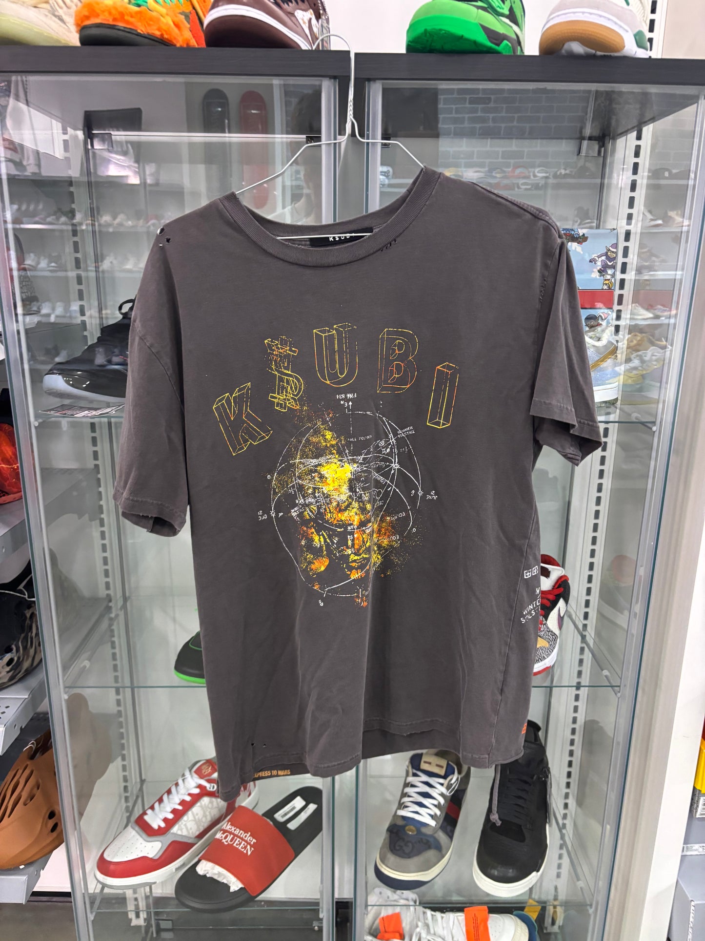 Preowned Ksubi Diagrams Biggie T-Shirt Faded Black