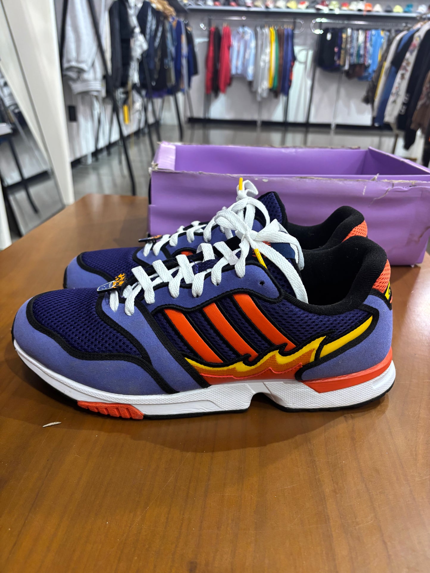 Preowned Simpsons Adidas ZX1000 Flaming Moes