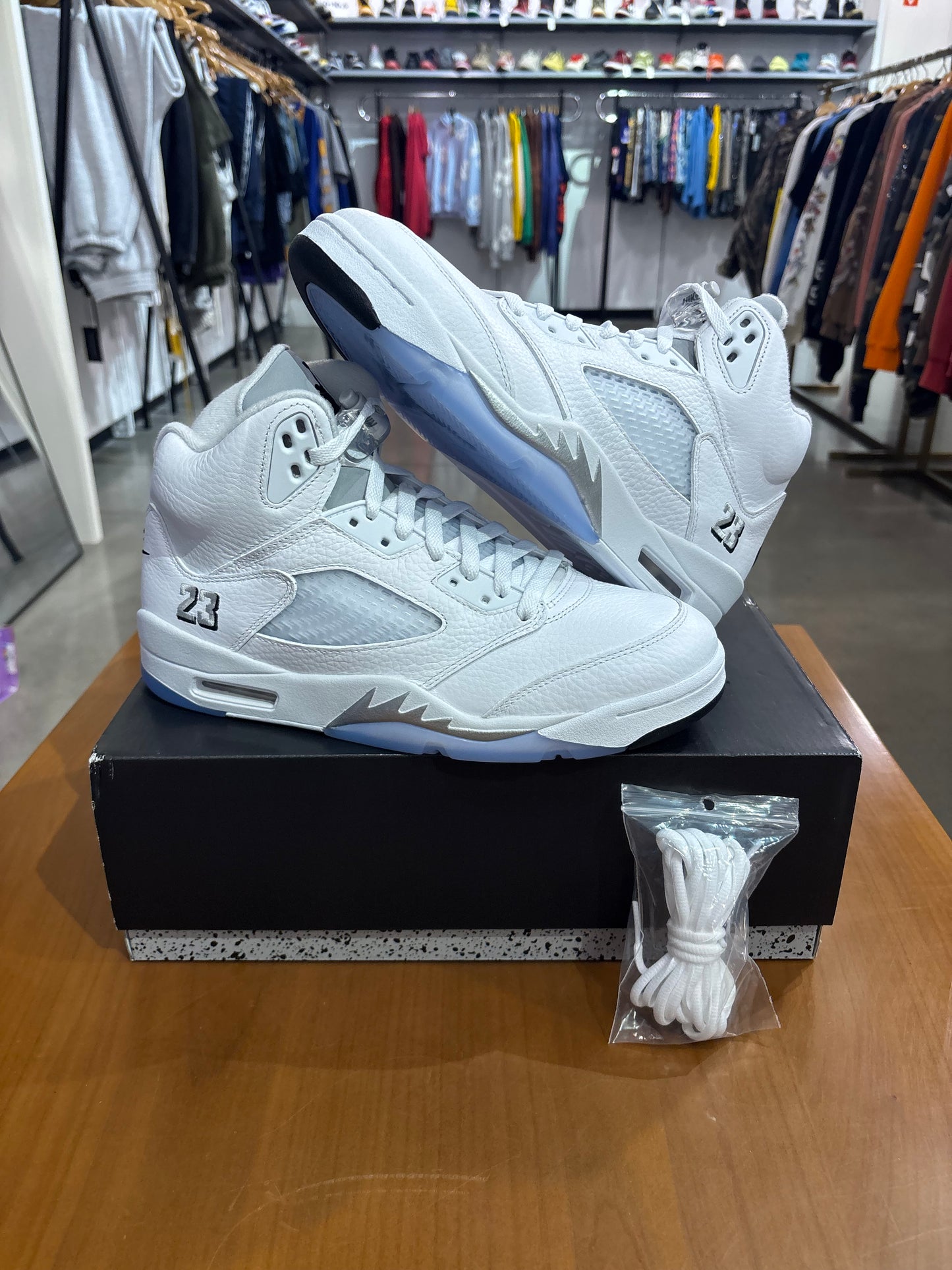 Air Jordan 5 White Metallic