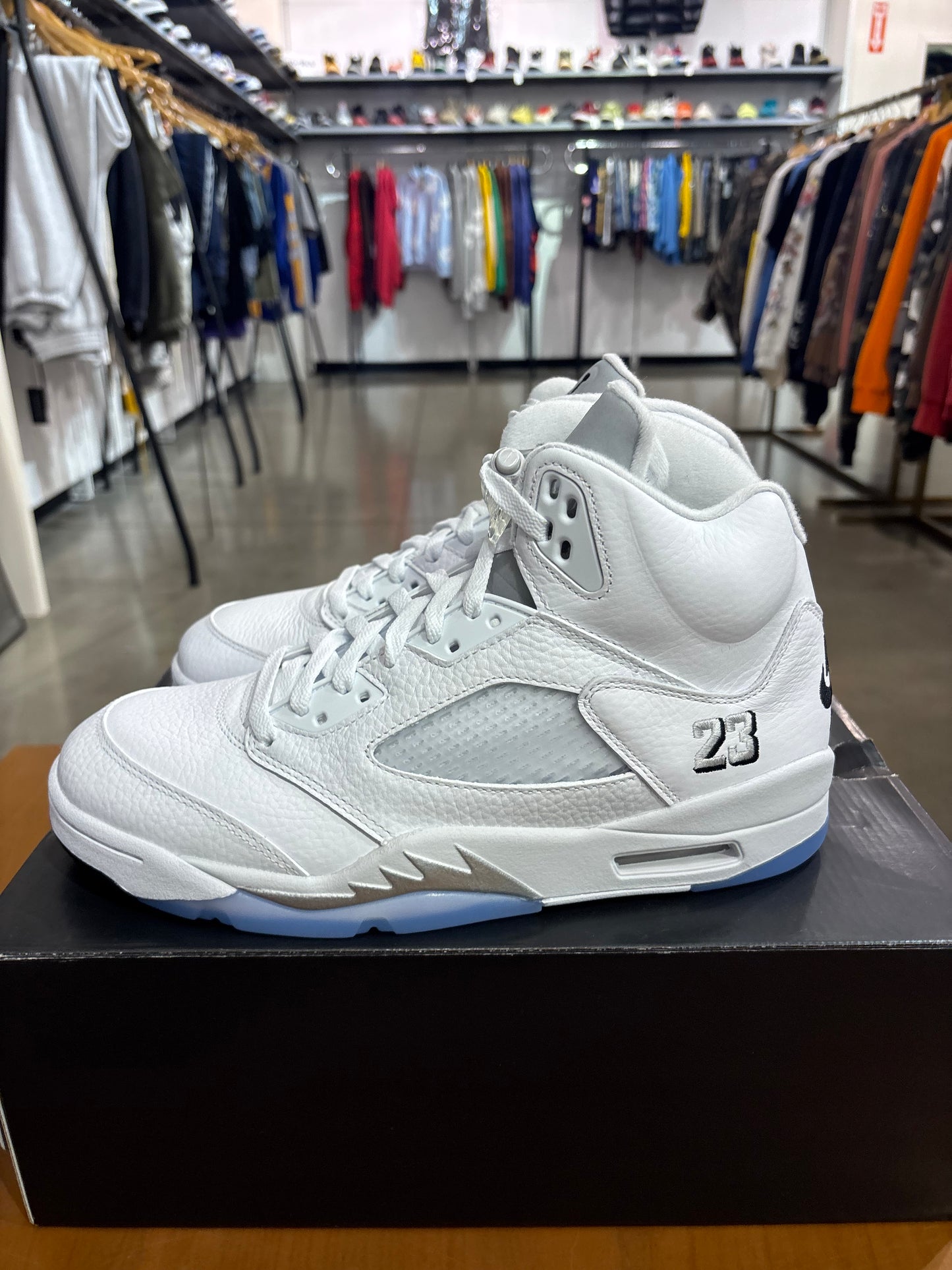 Air Jordan 5 White Metallic
