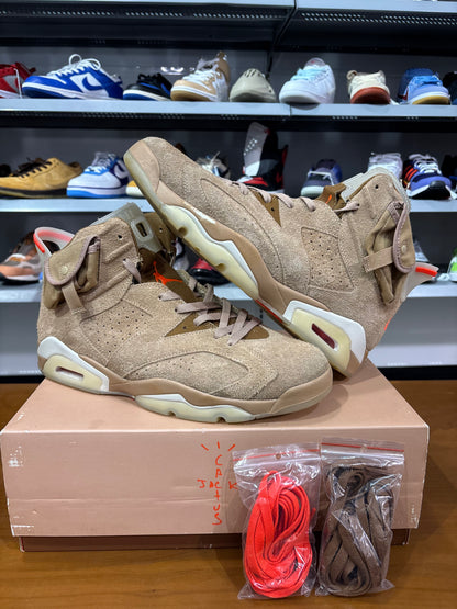 Preowned Air Jordan 6 Travis Scott British Khaki