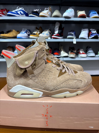 Preowned Air Jordan 6 Travis Scott British Khaki