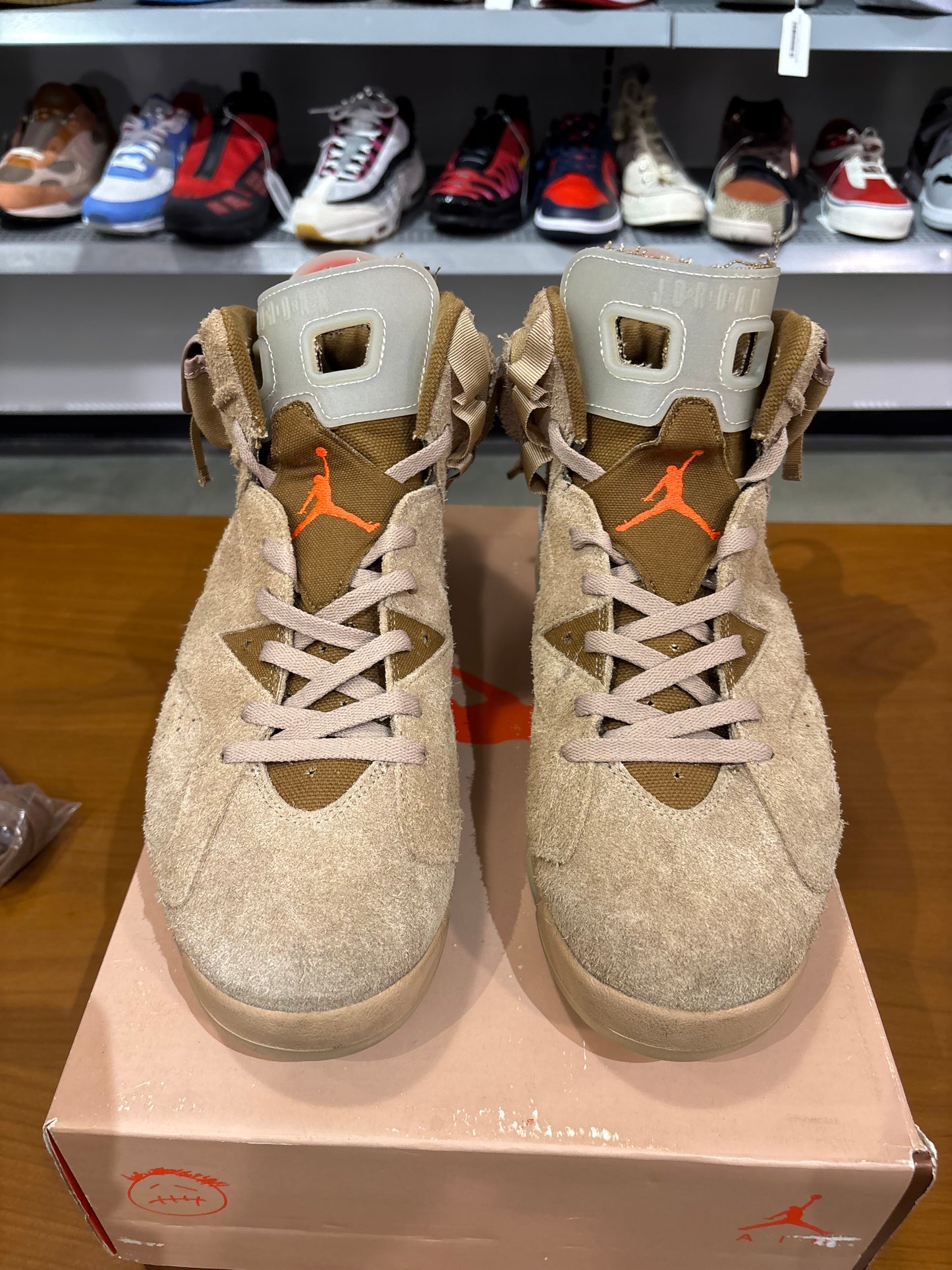 Preowned Air Jordan 6 Travis Scott British Khaki