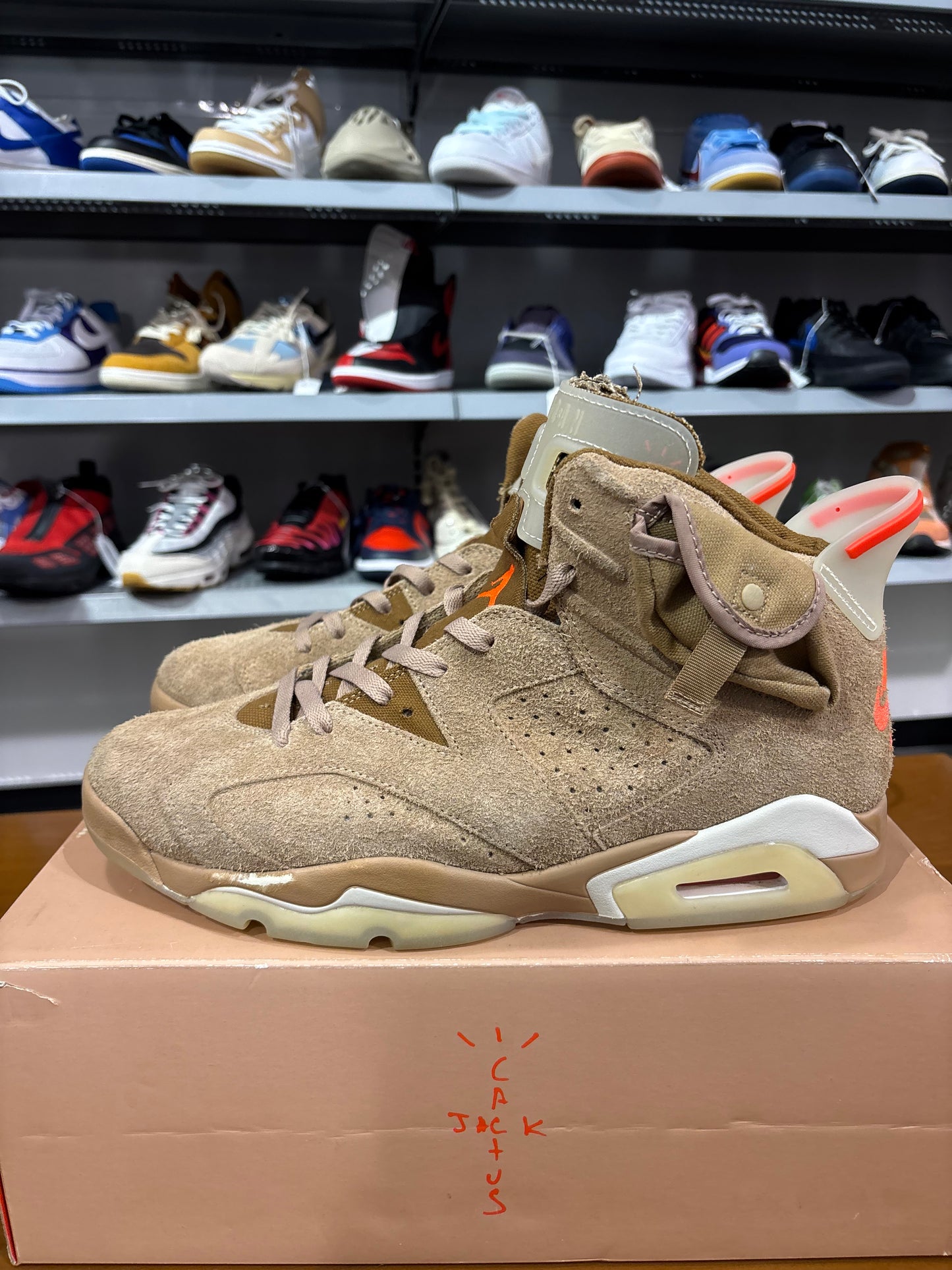Preowned Air Jordan 6 Travis Scott British Khaki