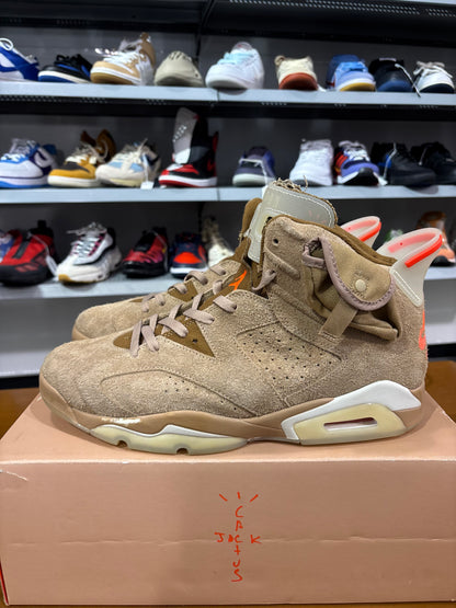 Preowned Air Jordan 6 Travis Scott British Khaki