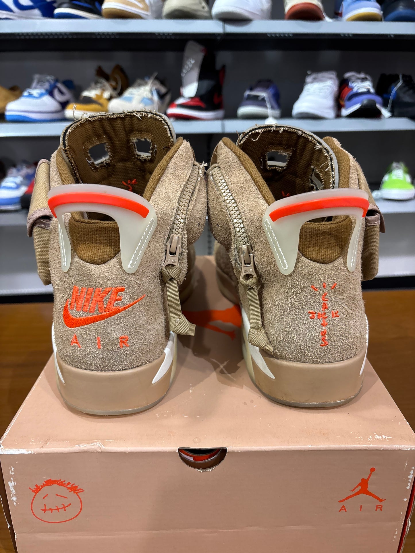 Preowned Air Jordan 6 Travis Scott British Khaki