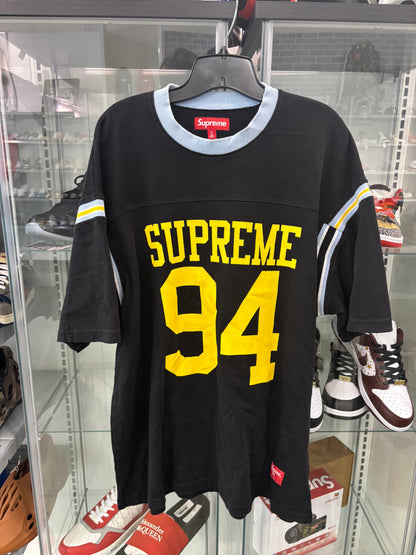 Preowned Supreme Split S/S Football Top Black