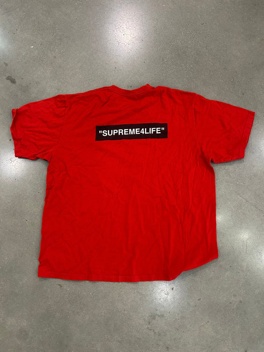 Preowned Supreme 4 Life Tee Red
