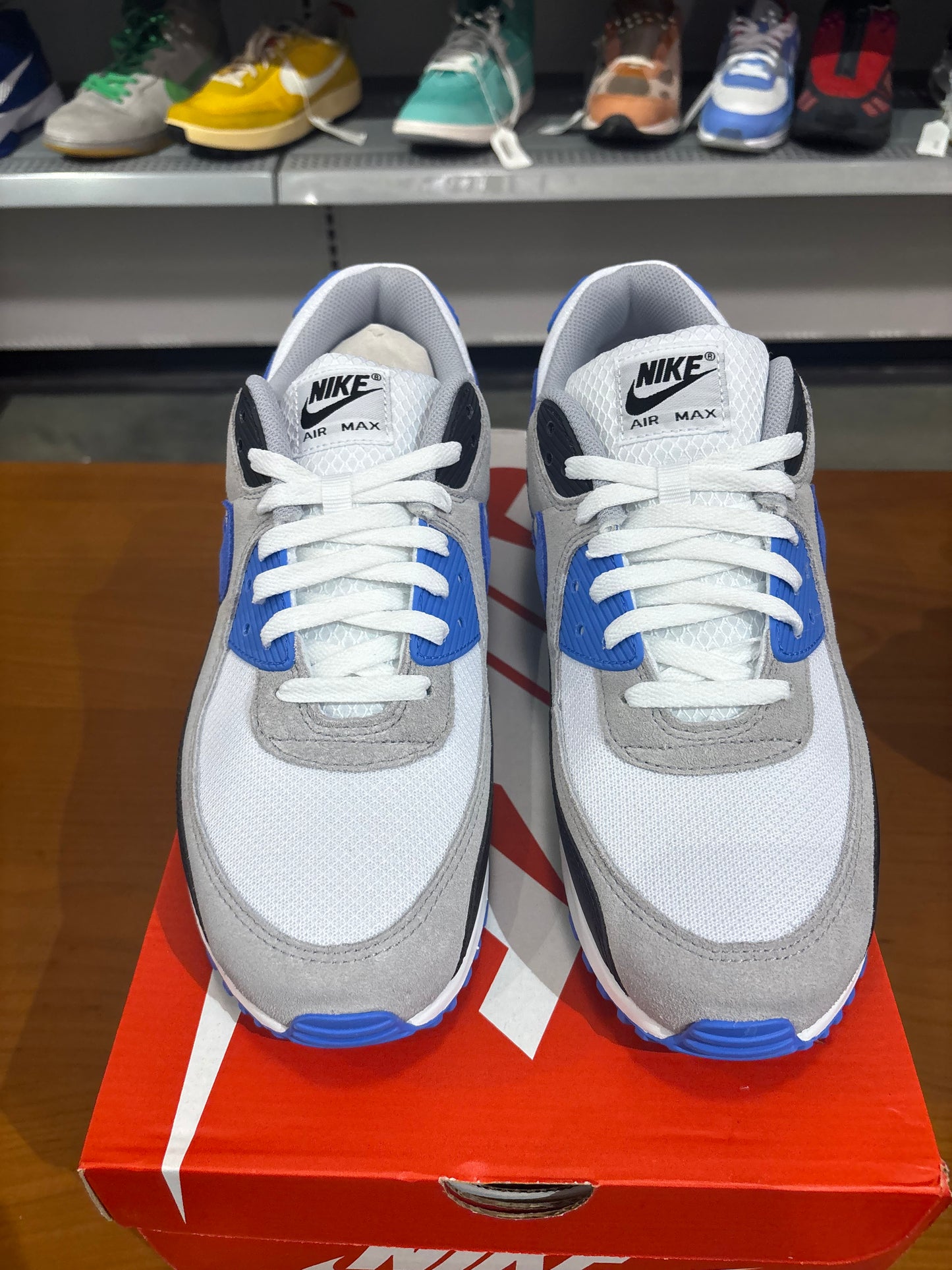 Nike Air Max 90 White Blue Crystal