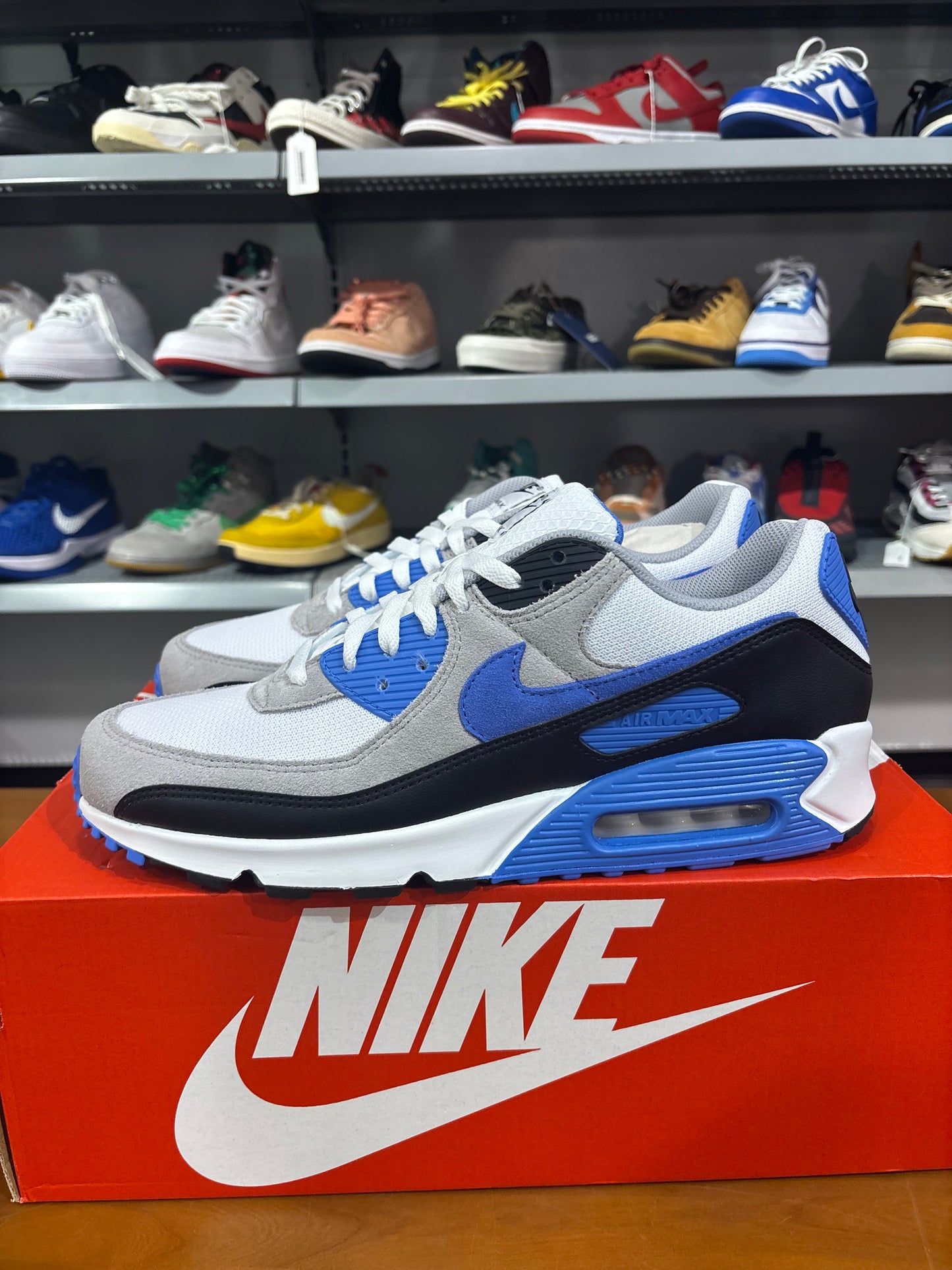 Nike Air Max 90 White Blue Crystal