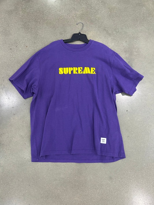 Supreme Stencil Embroidery Purple