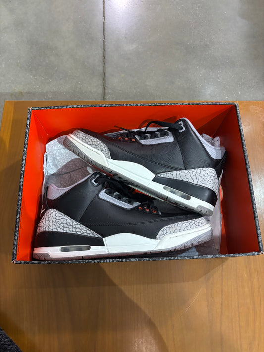 Preowned Air Jordan 3 Black Cement Reimagined (No Lid)