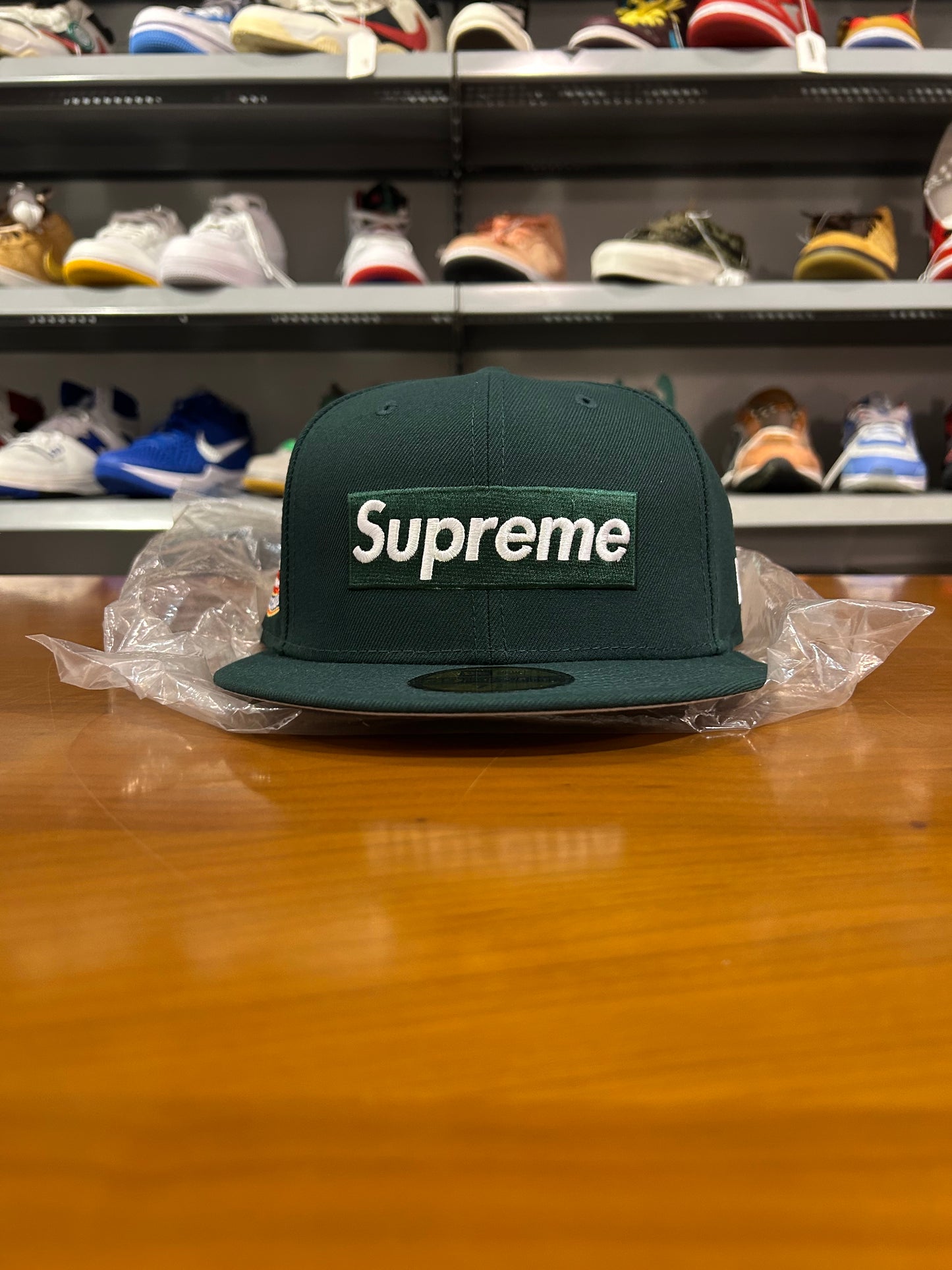 Supreme Shop Box Logo New Era 59Fifty Fitted Hat Green