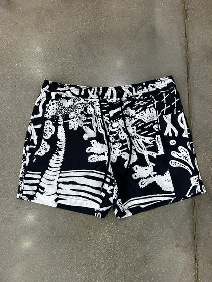 Ksubi Ikonik Boardshort Black White