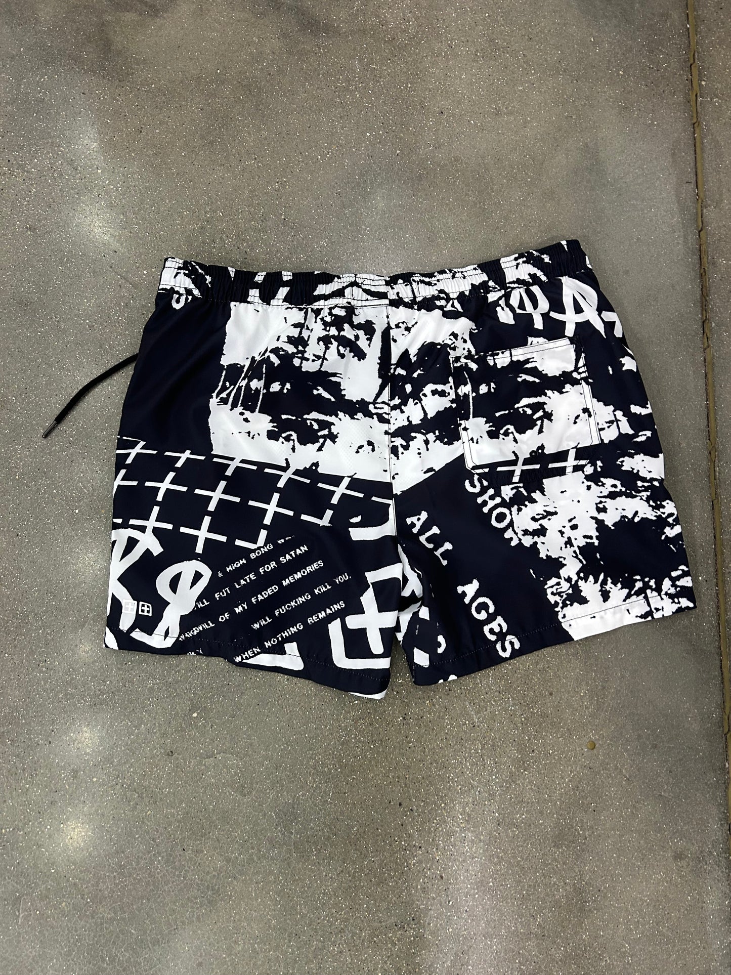 Ksubi Ikonik Boardshort Black White
