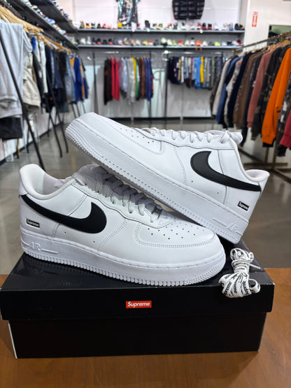 Supreme Air Force 1 Low White (Black Swoosh)