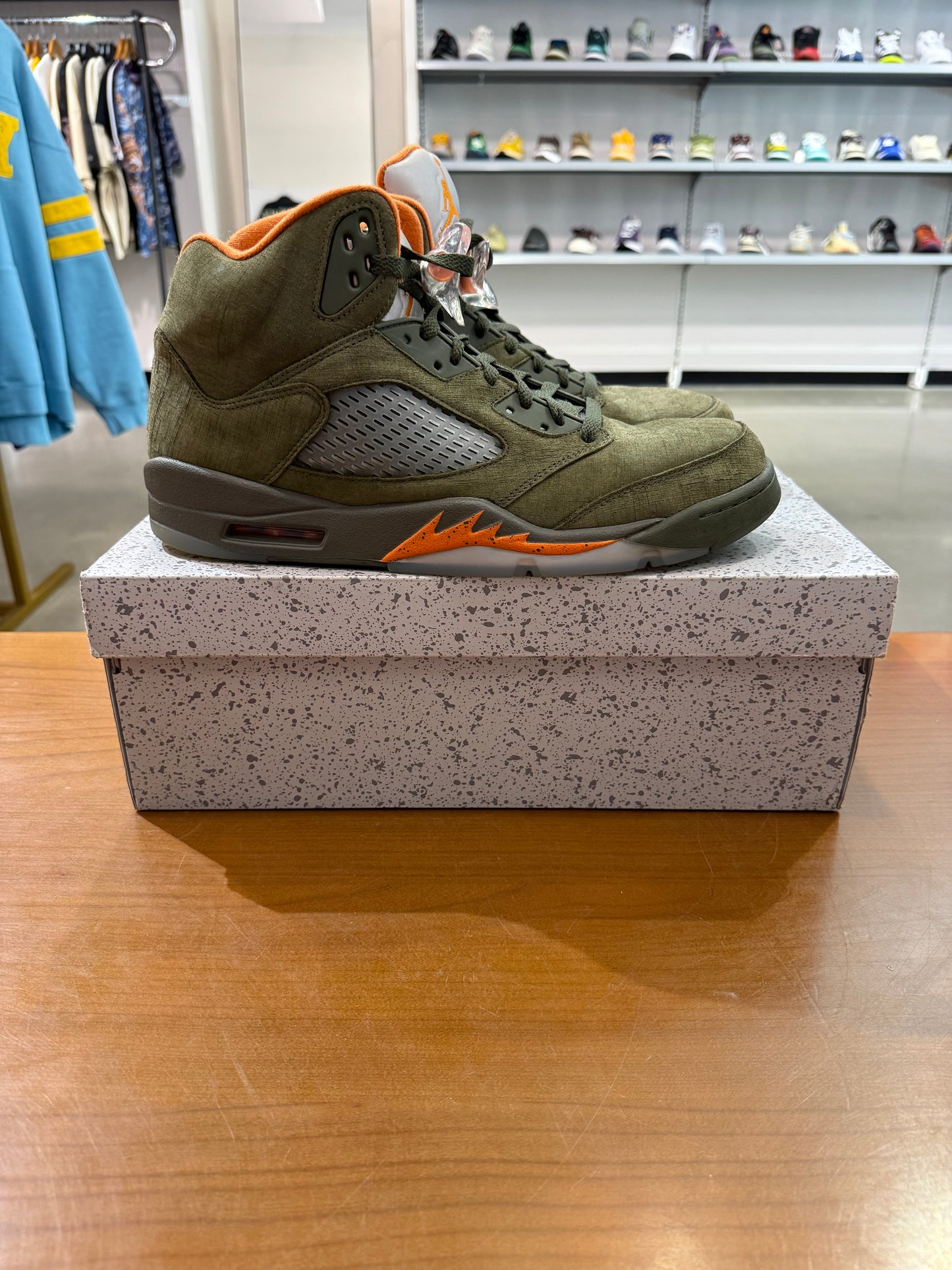 Preowned Air Jordan 5 Olive
