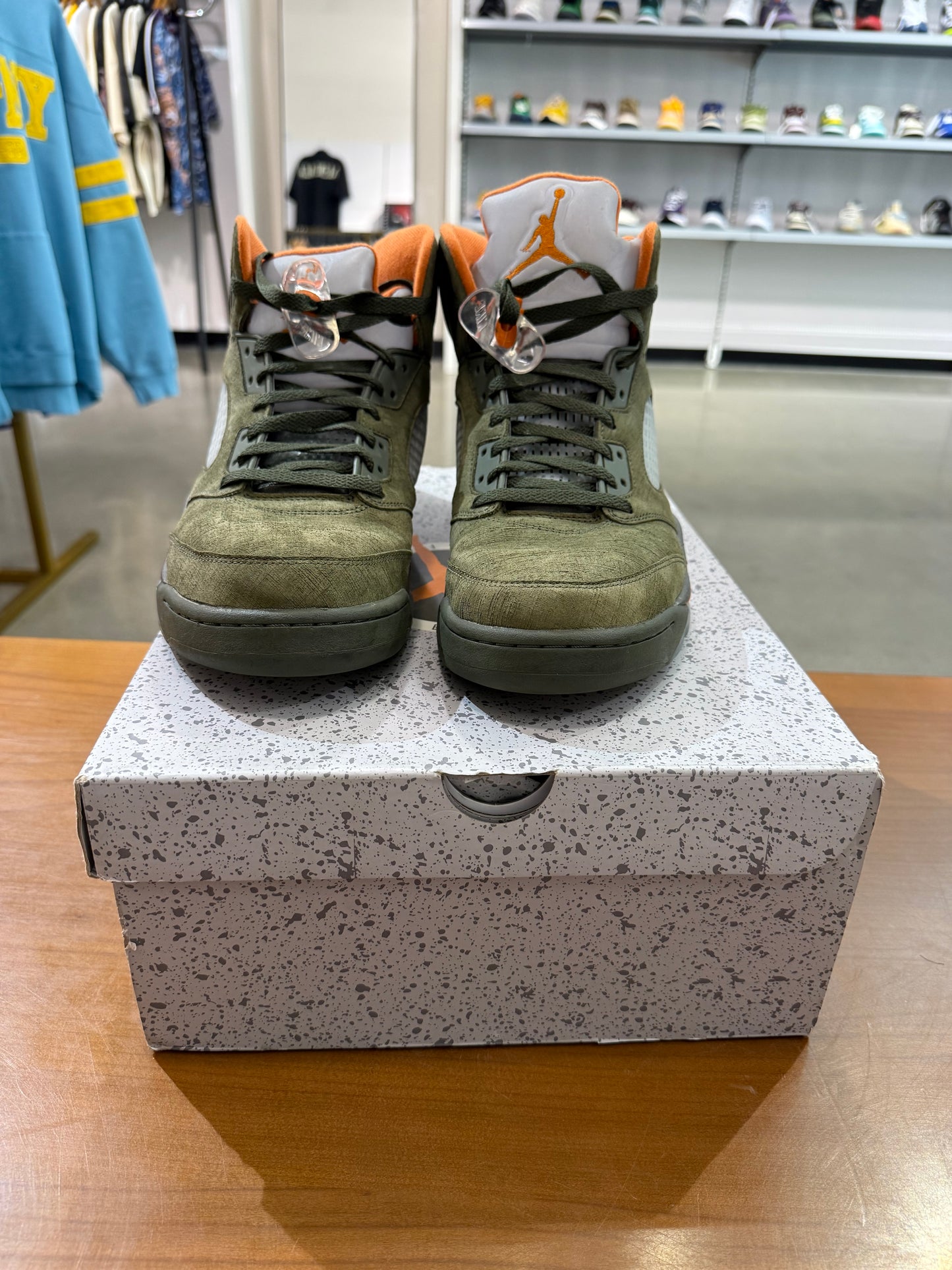 Preowned Air Jordan 5 Olive