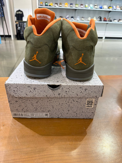 Preowned Air Jordan 5 Olive
