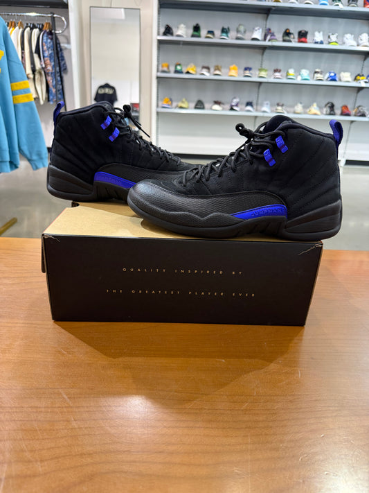 Preowned Air Jordan 12 Black Dark Concord