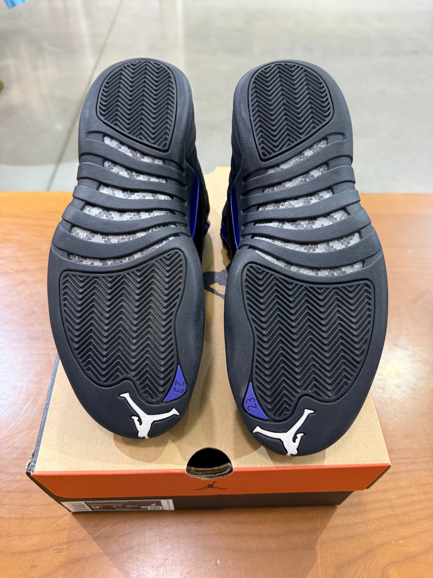 Preowned Air Jordan 12 Black Dark Concord