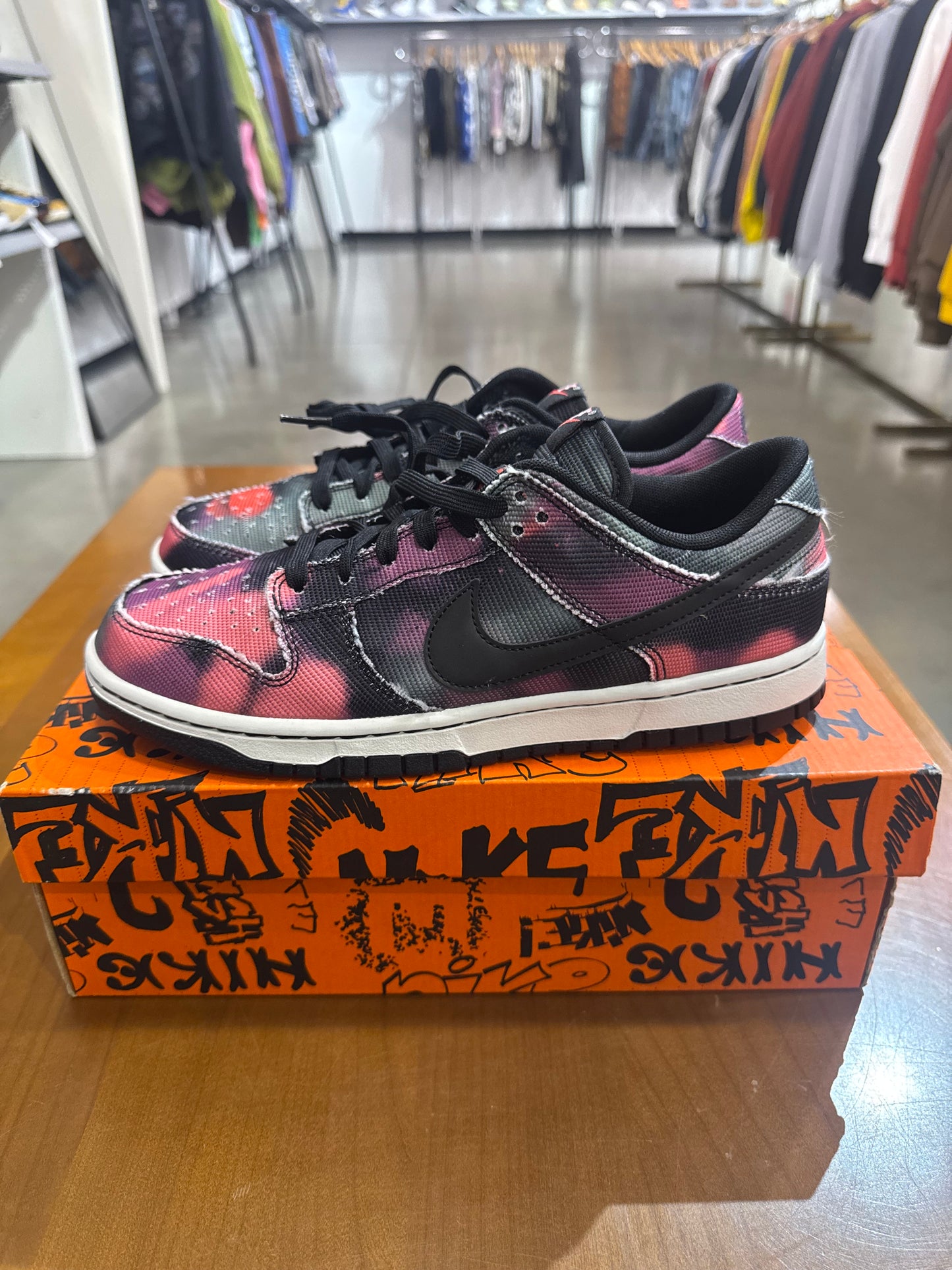 Preowned Nike Dunk Low Graffiti Pink