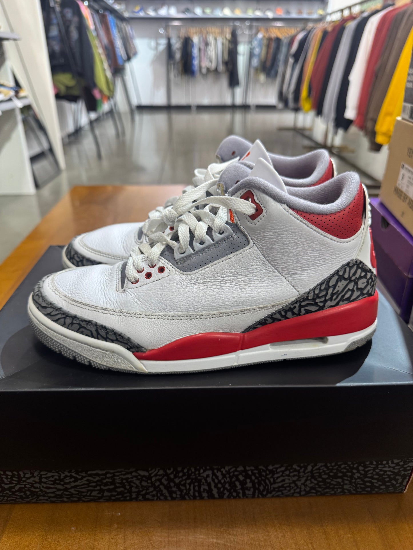 Preowned Air Jordan 3 Fire Red