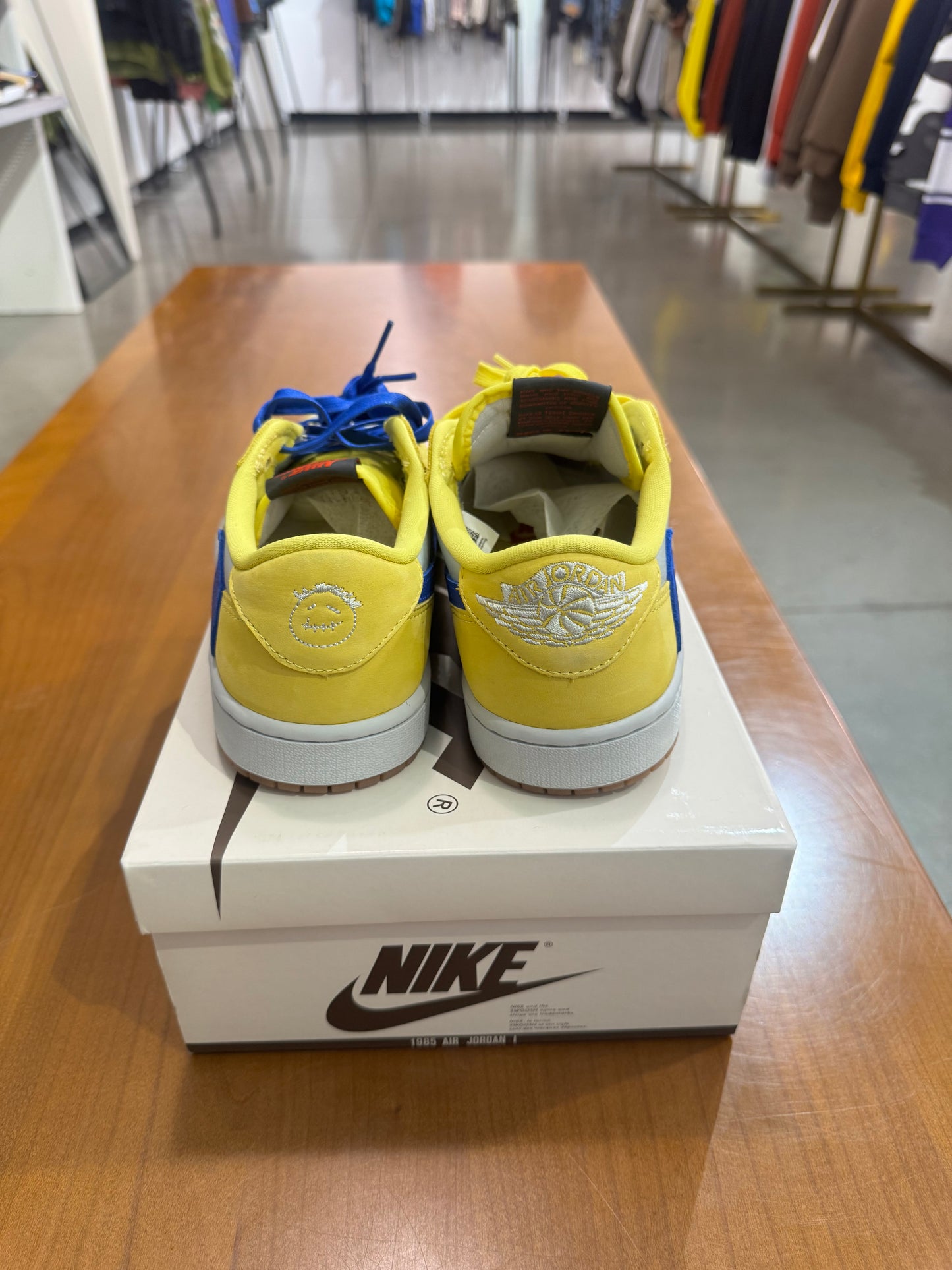 Preowned Travis Scott Air Jordan 1 Low Canary